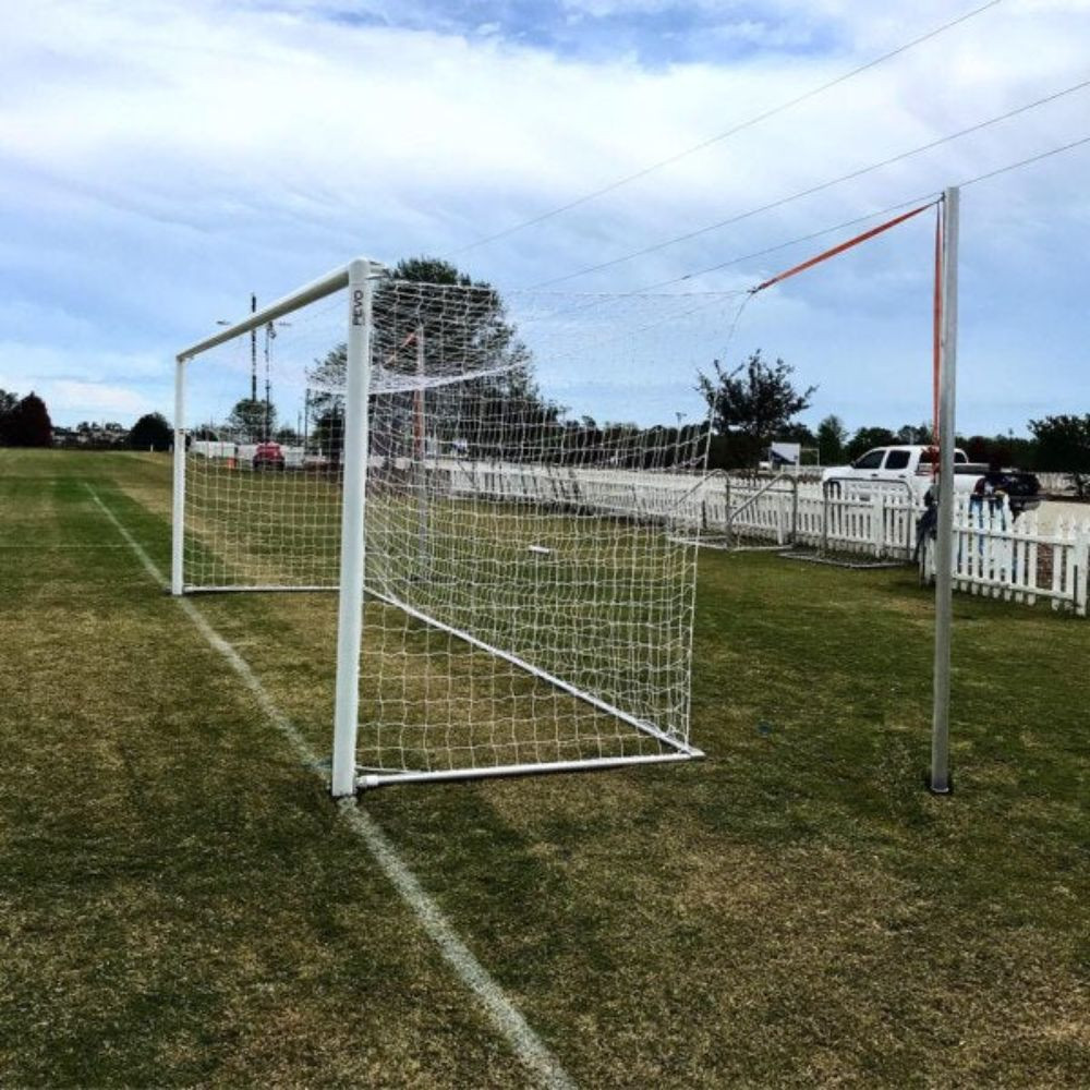 Permanent Box Style Soccer Goal -side