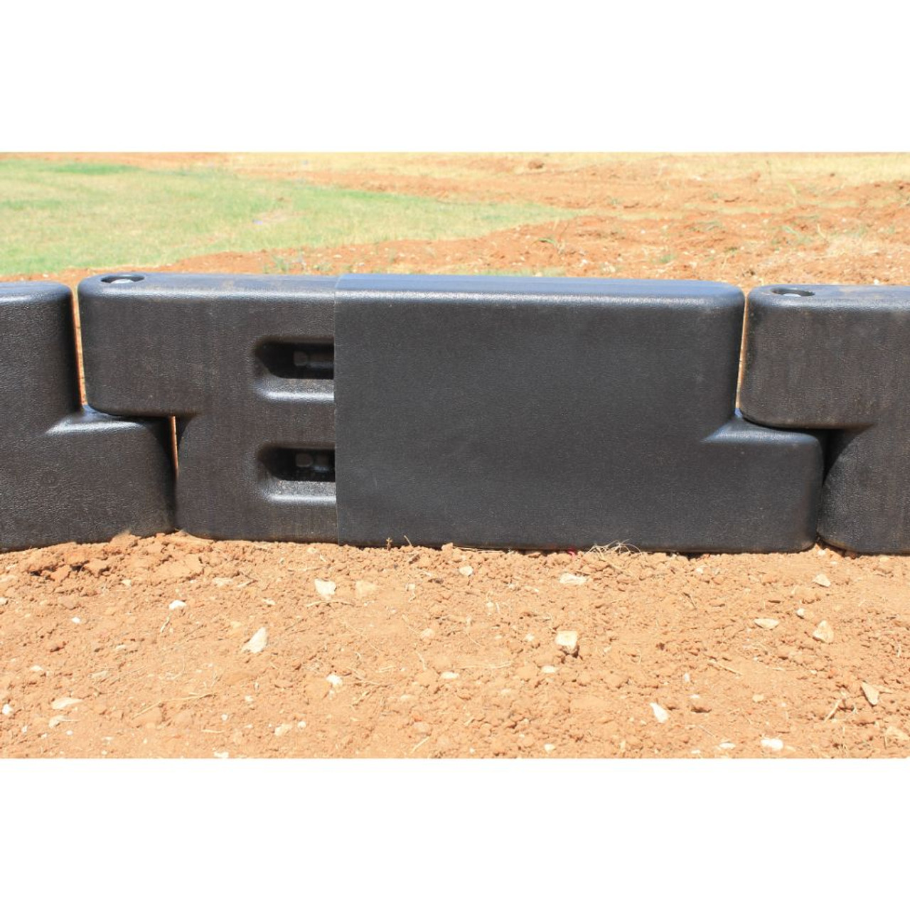 Adjustable Plastic Playground Border End Cap - on border