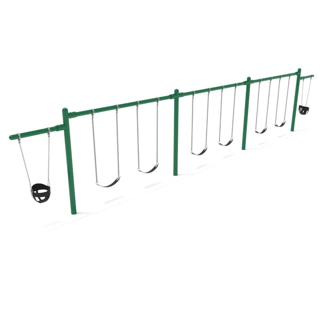 Elite Cantilever Swing - 3 Bays 2 Cantilevers - Green