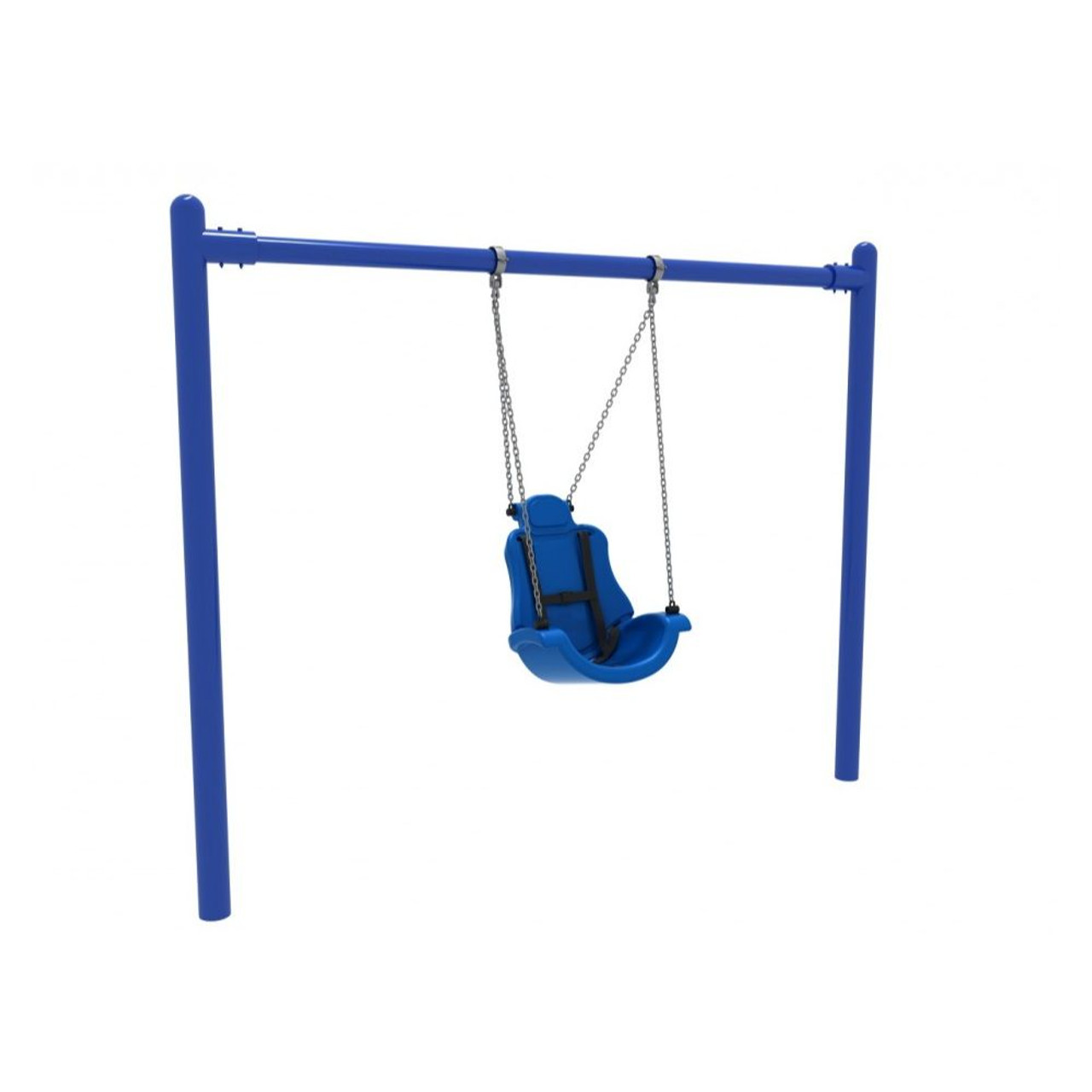 Single Post 2 Bay Swing  Commercial Playground Equipment