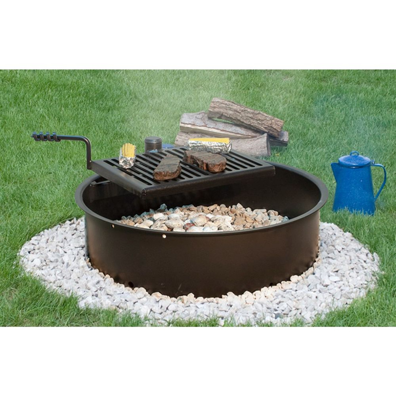 Fire Ring with Swivel Grate