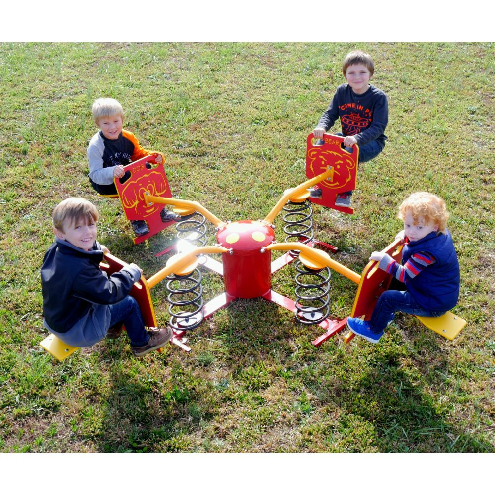 Animal Spring Bouncer 4 Seat Spring-About - Discount Playground Supply