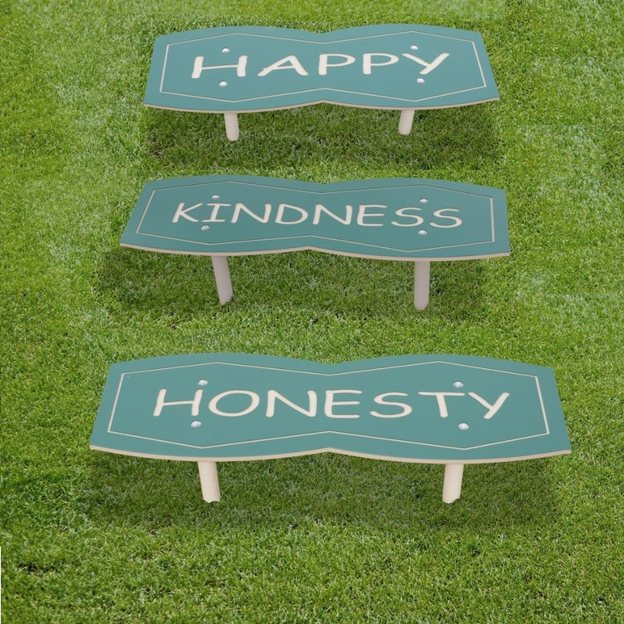 4' Benches with wording