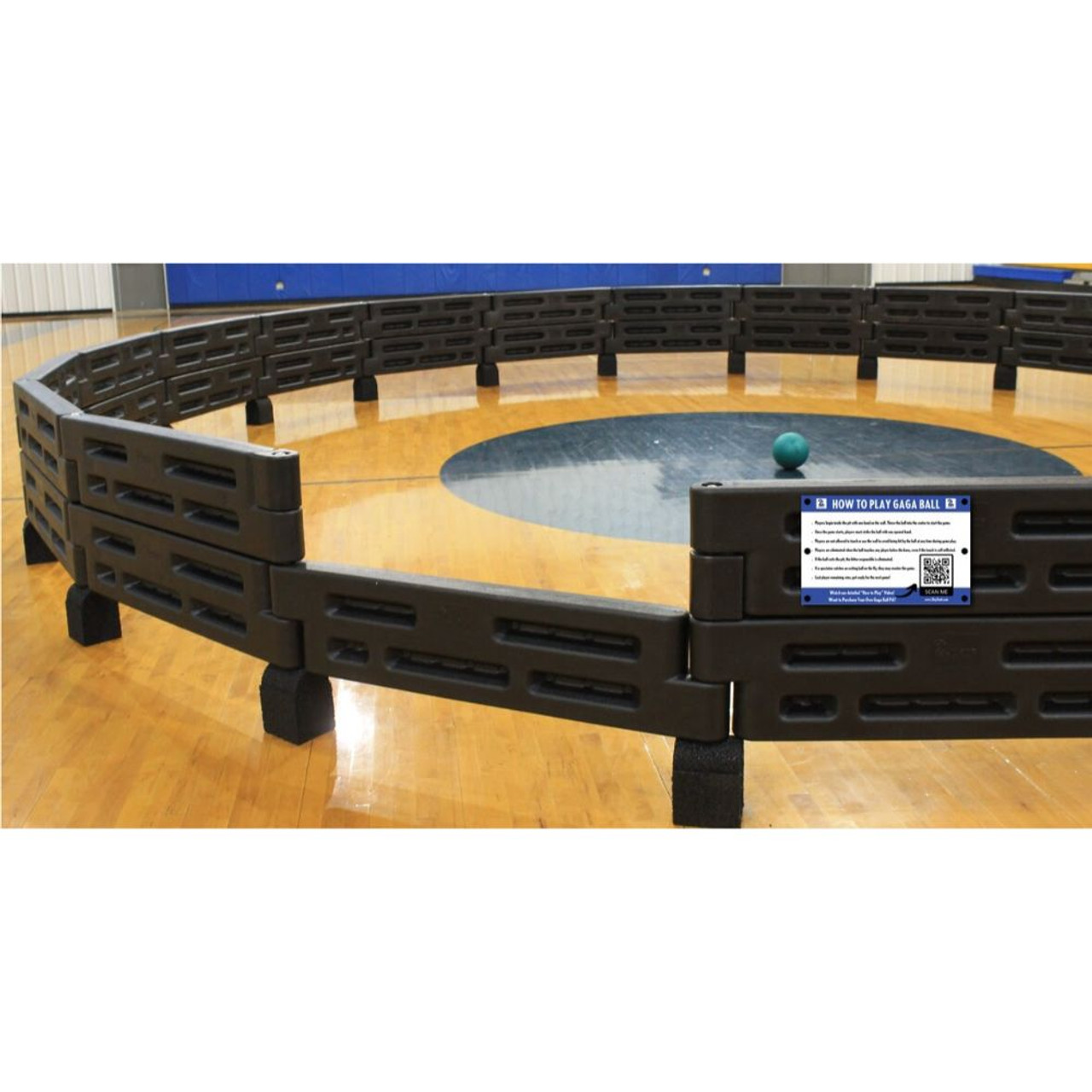 Portable GaGa Ball Pit with Informational Sign - example