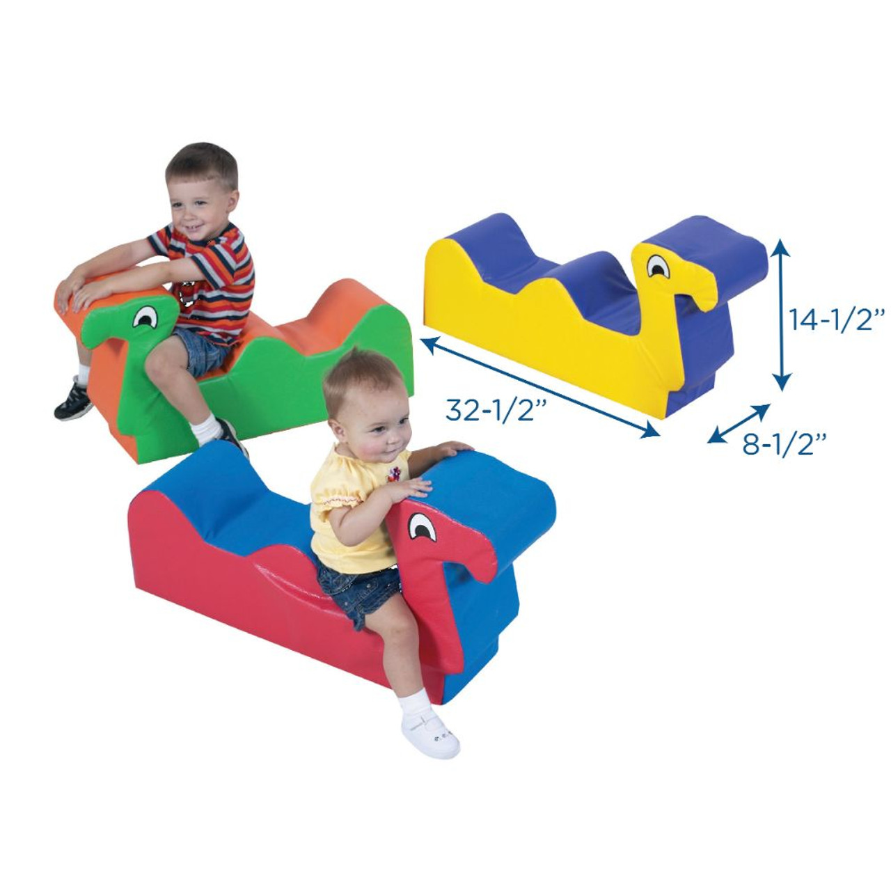 Soft Play Nessie Family - dimensions