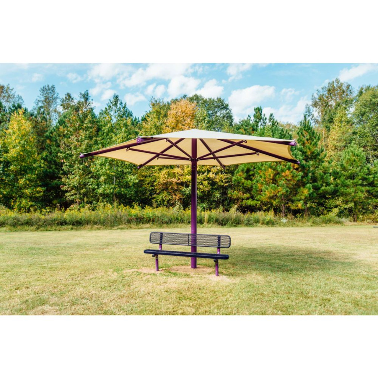 Hexagon Umbrella Shade - in ground mount