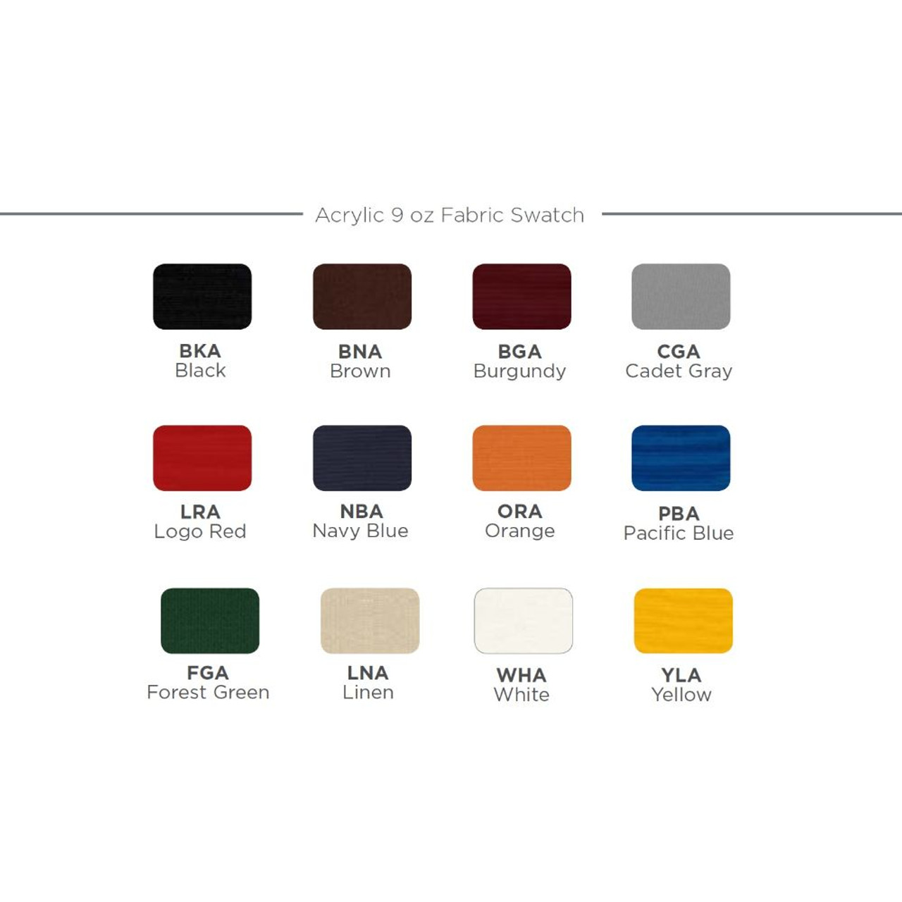 Fabric colors available - call to request