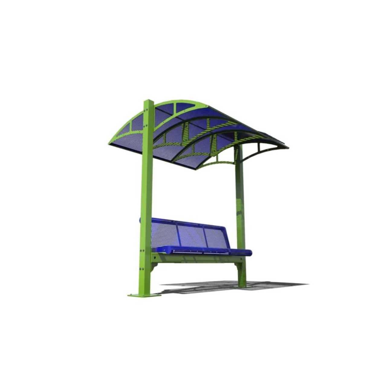 Solar Charging Bench with Canopy - side