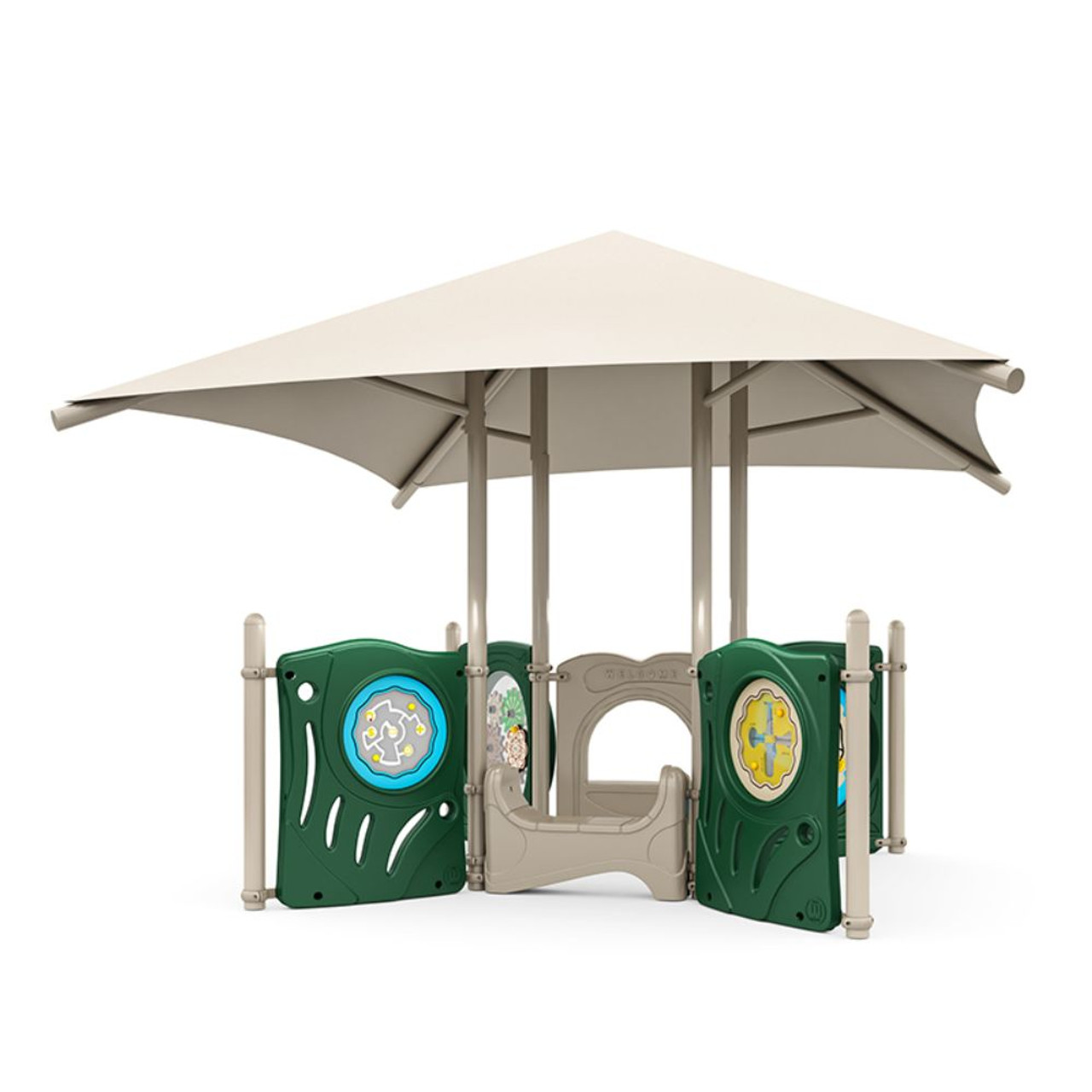 Kidz Corner Playset - natural colors - shade roof option