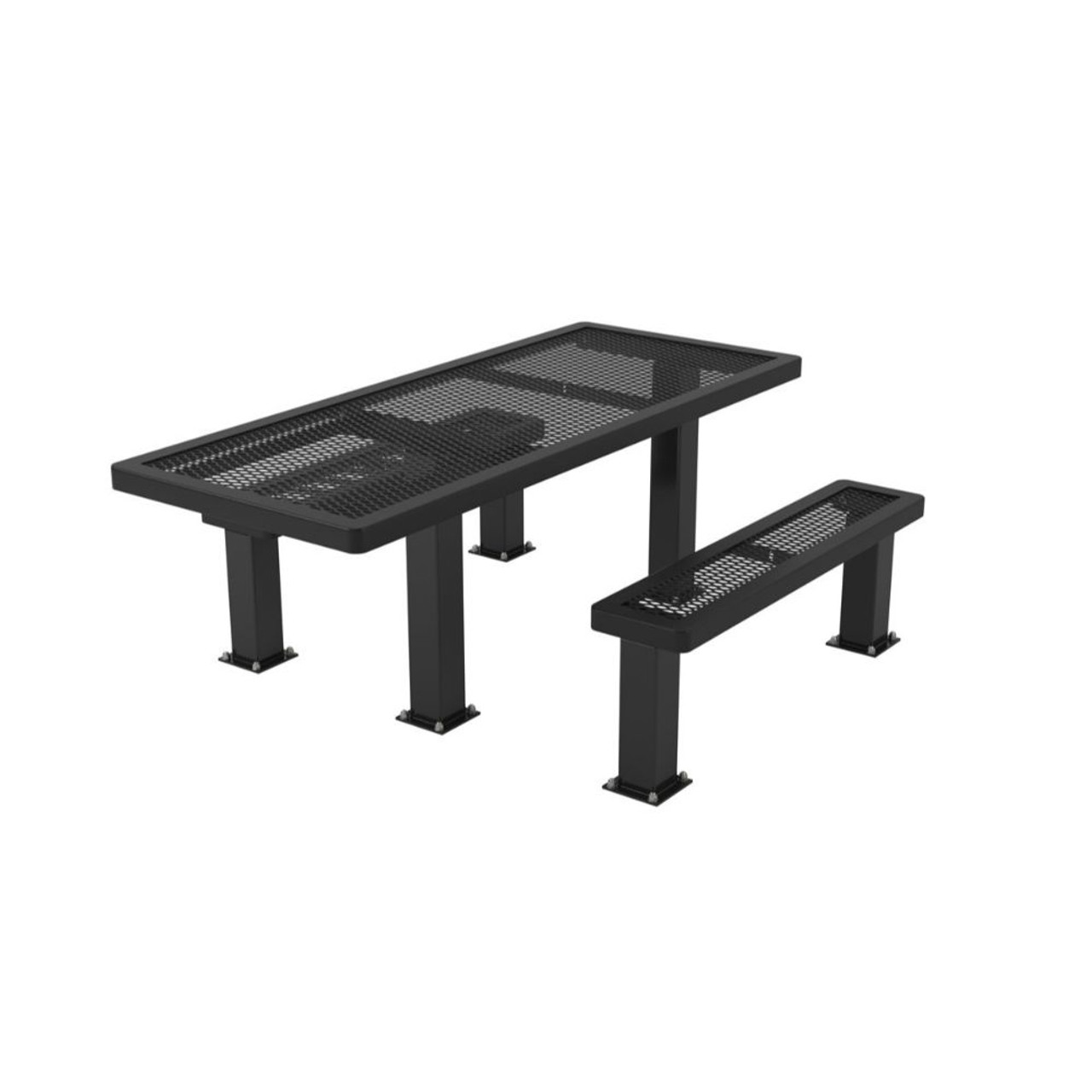 Regal Accessible 4-4 Table with 2 benches - surface mount