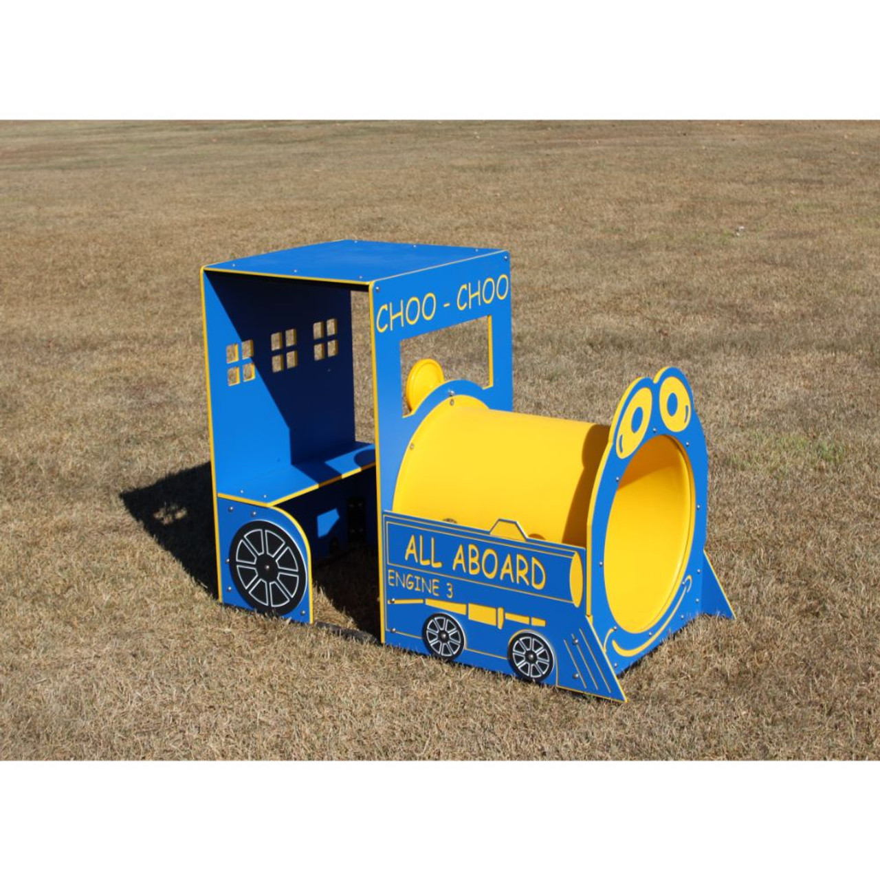 Train Engine Playground Vehicle - blue and yellow