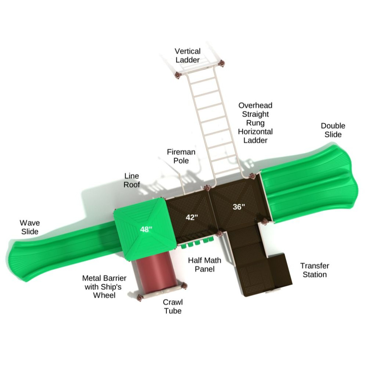 Bar Harbor Playset - overhead view