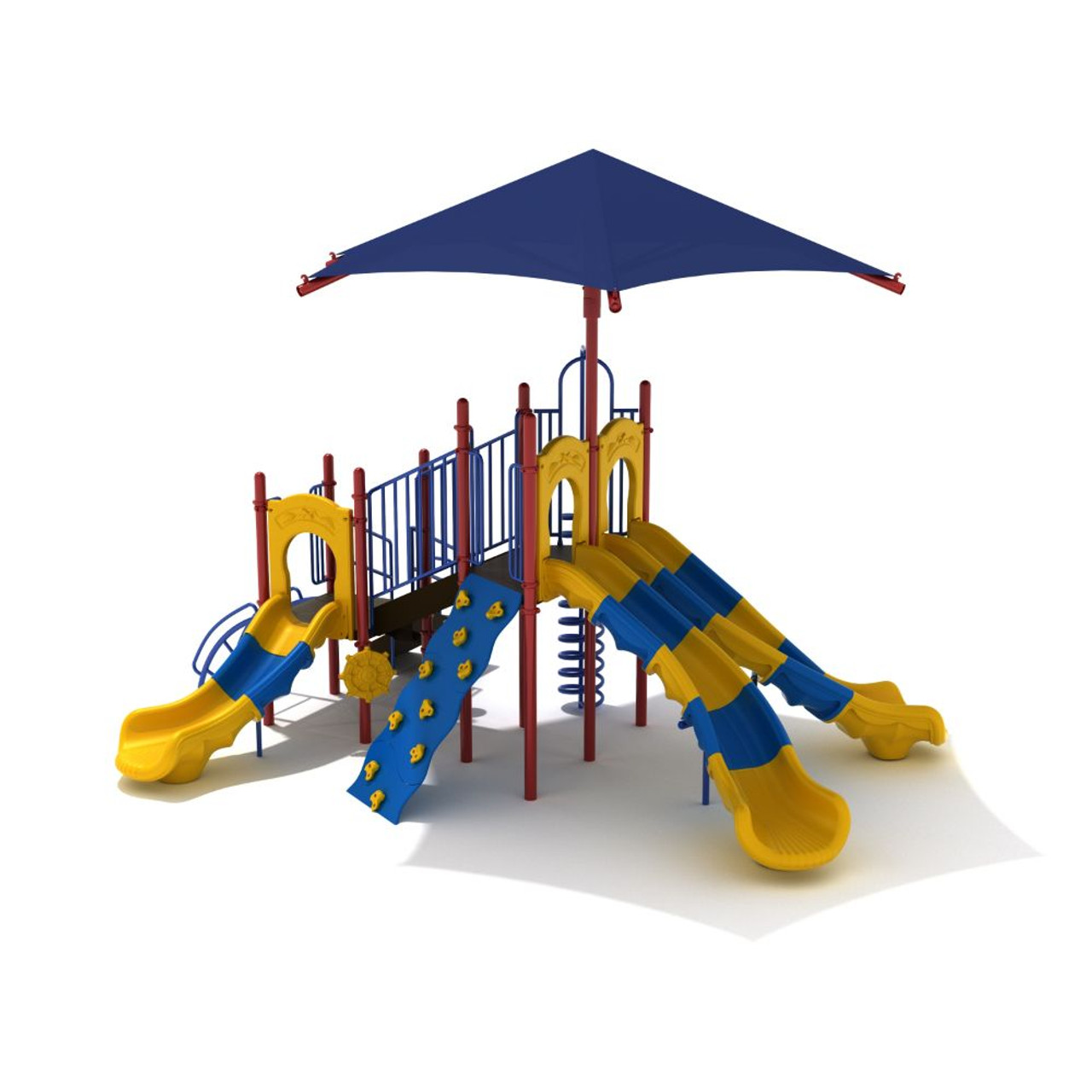 Freedom Falls Playset - climbing wall with shade side