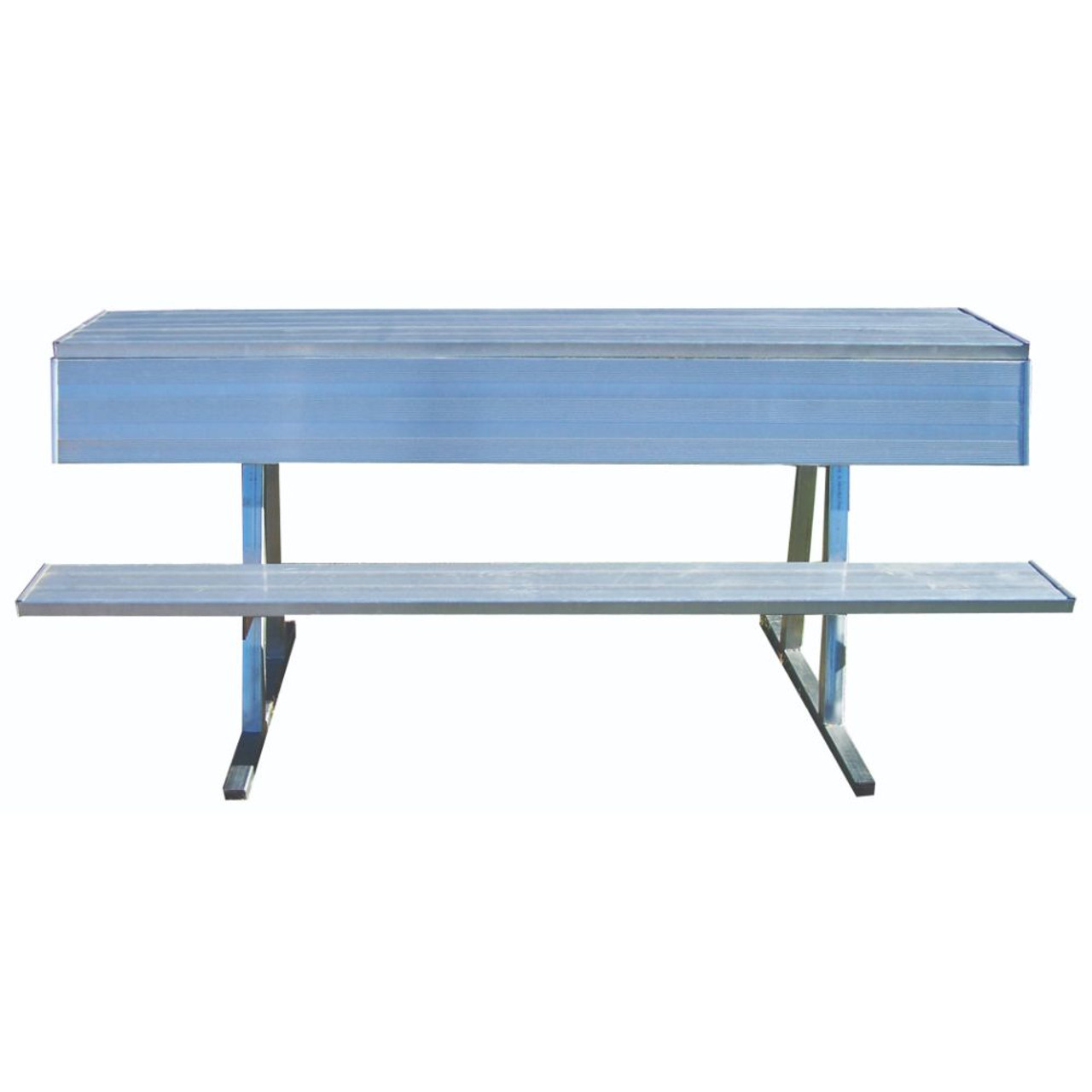 Aluminum Player Bench with Shelf - front