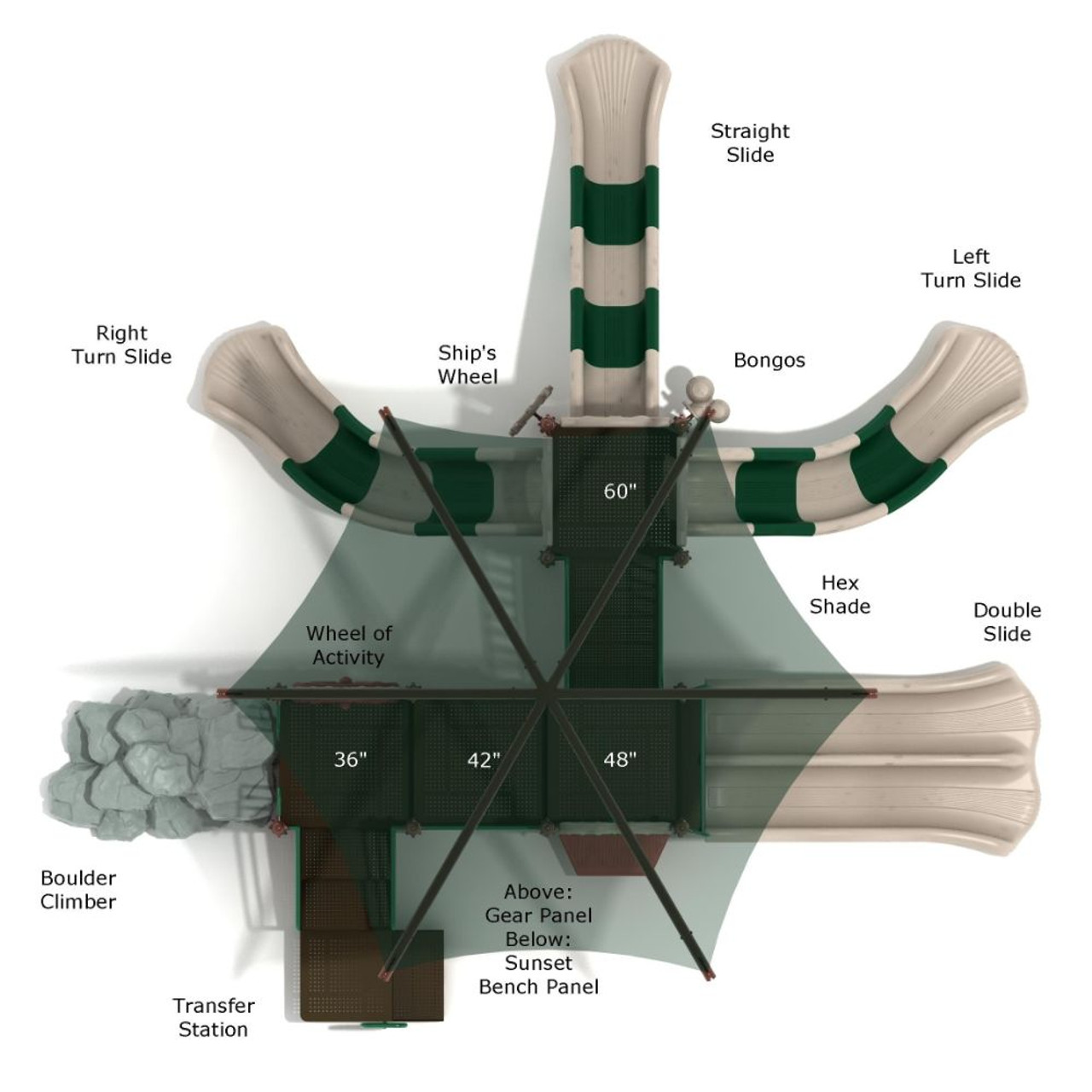 Bluebird Bluff Playset - Top View Detail