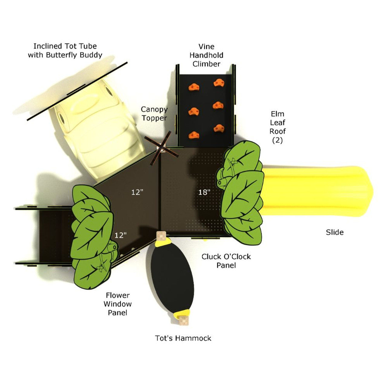 Crimson Queen Playset Toddler Playhouse - Top Detail Crimson Queen Playset Toddler Playhouse - Top Detail