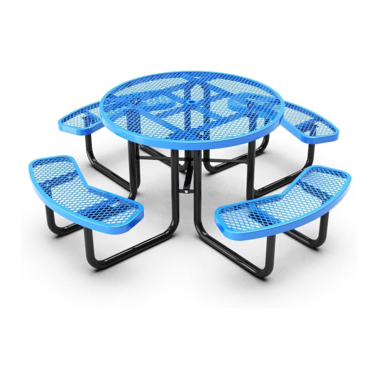 Portable Round Picnic Table - Blue