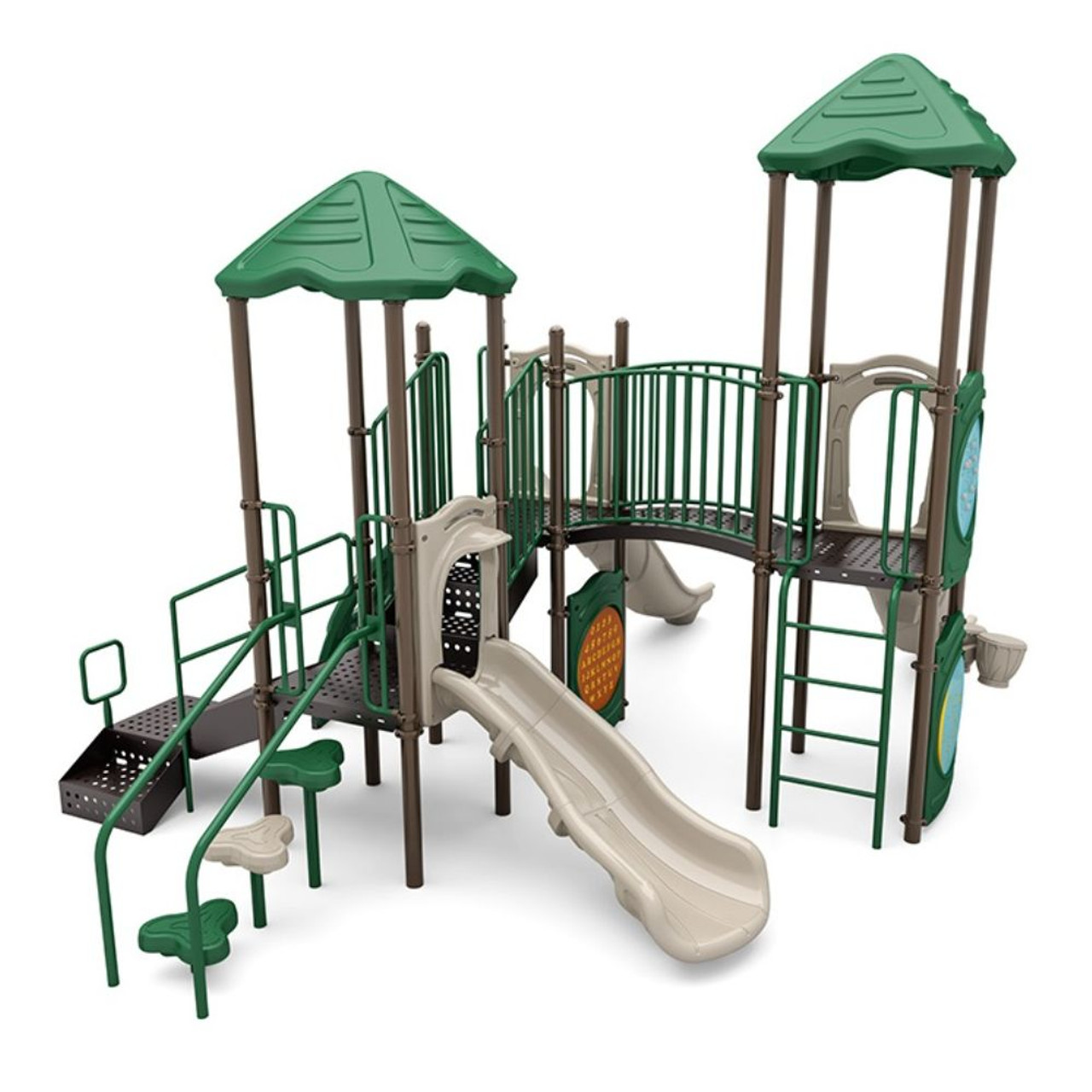 Speedway Falls Playset - 3ft Single Slide Side - Nature