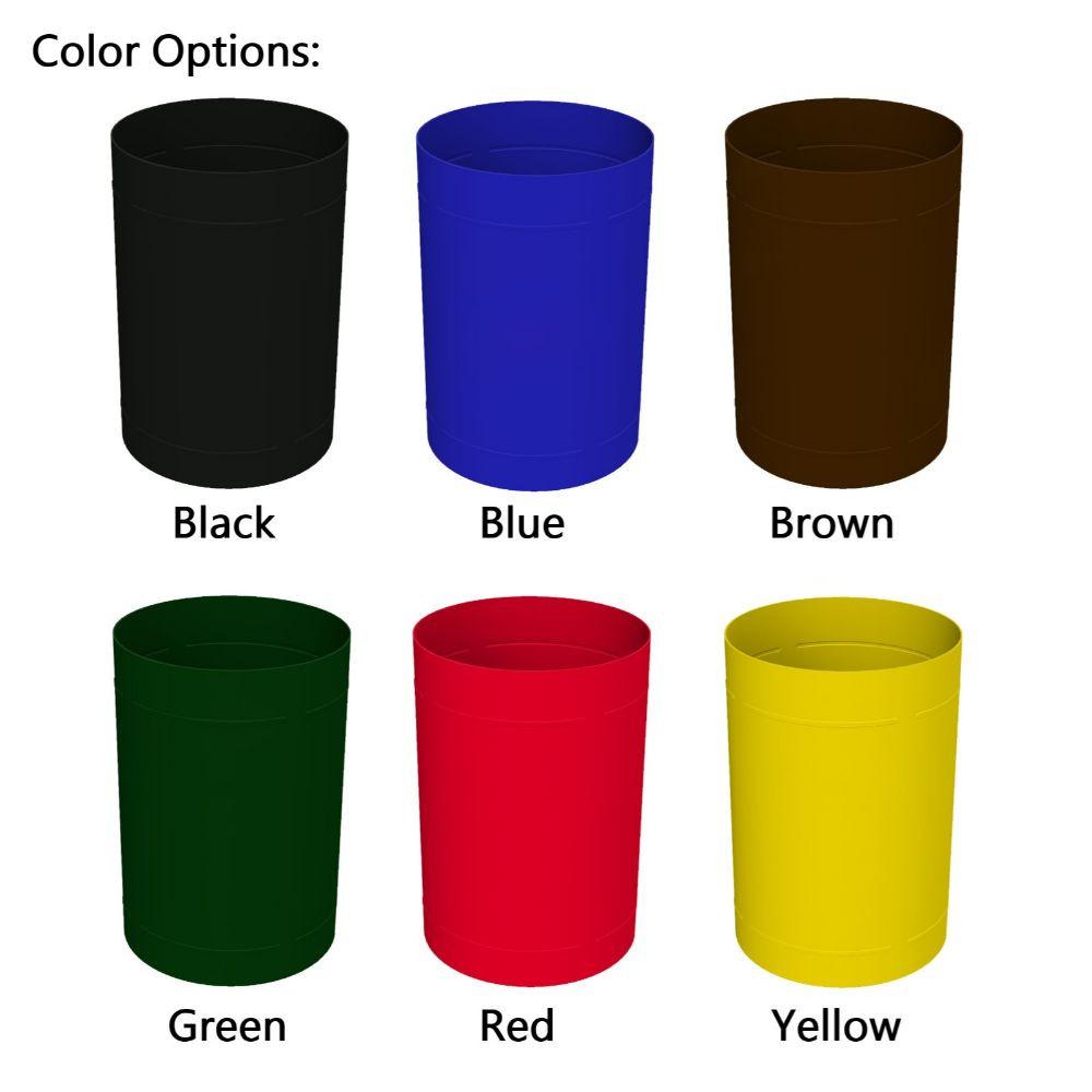 Color Options -  Receptacle without Lid Example