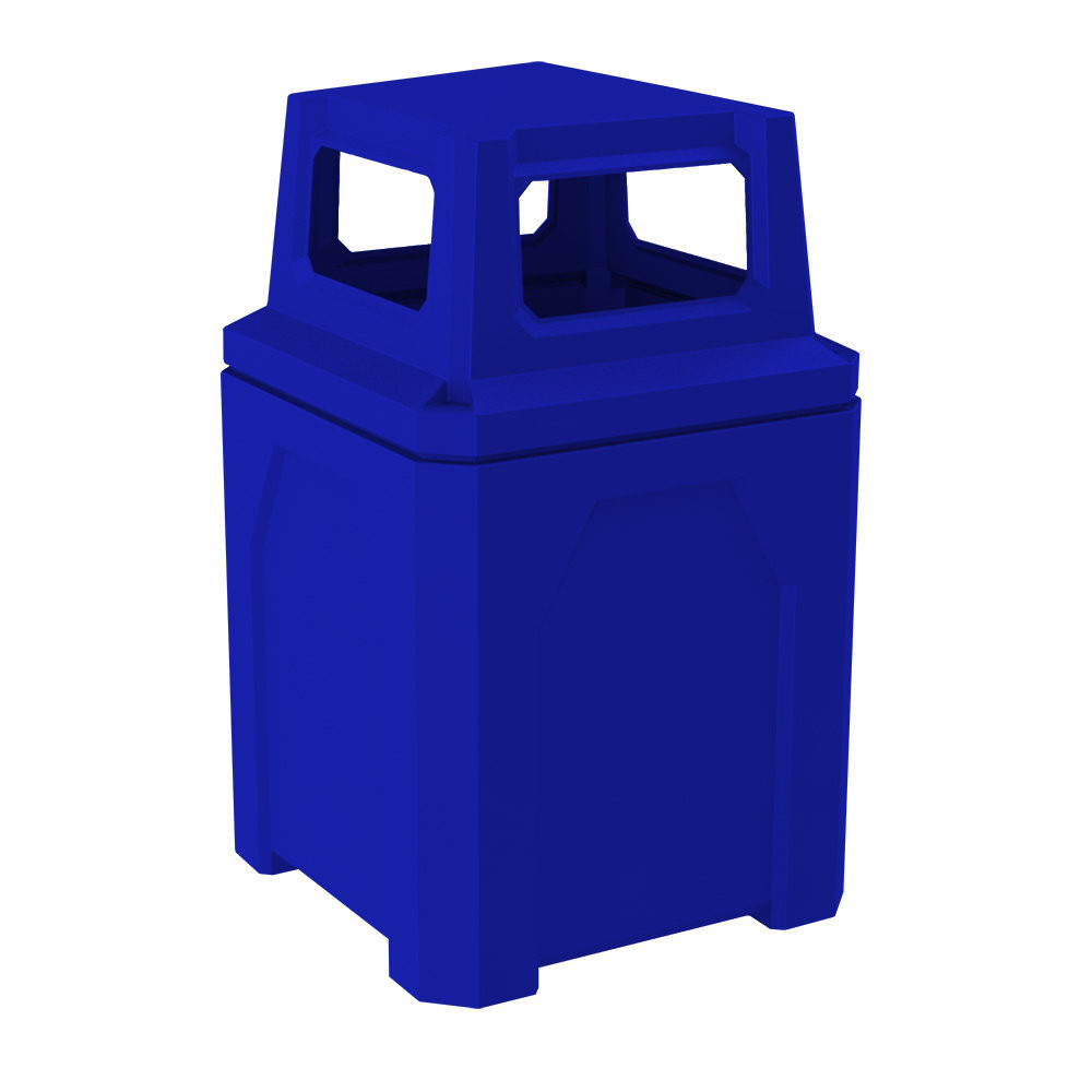 Classic Plastic Square Bin - Blue Color Example