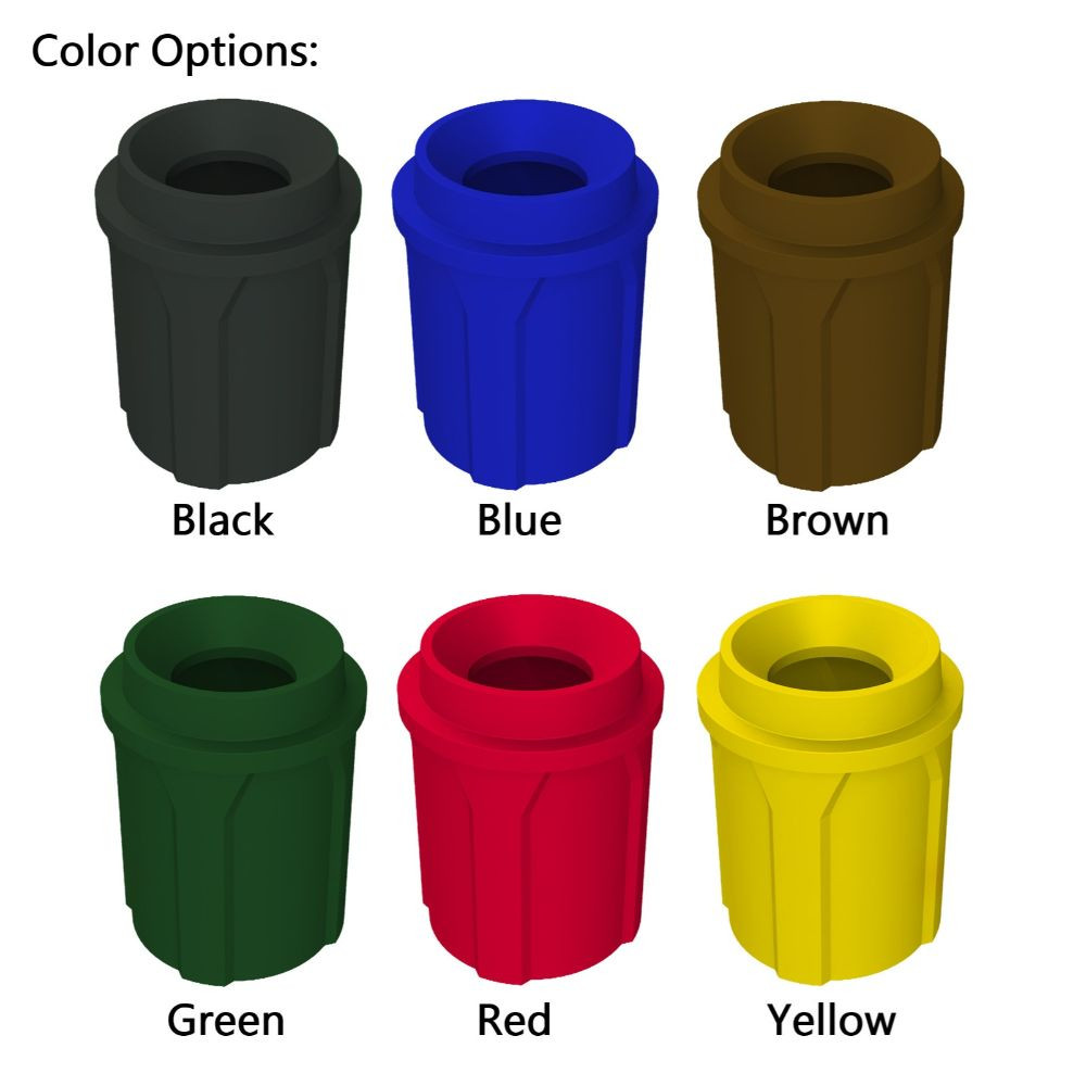 Color Options -  Receptacle without Lid Example