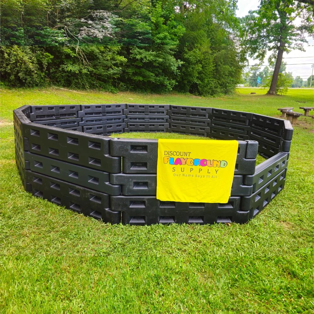 15' High Wall Gaga Ball Pit w/ Steel Spike - Inground Mount