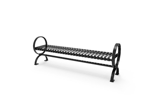 6' Village Bench without Back - Strap Steel 6' Village Bench without Back - Strap Steel