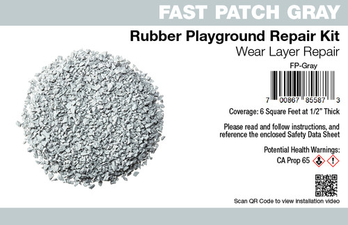 Fast Patch Gray Poured-in-Place Surfacing Repair Kit Fix Rubber Playground