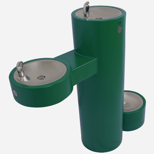 Pet Friendly Park Bi-Level Drinking Fountain with Pet Bowl