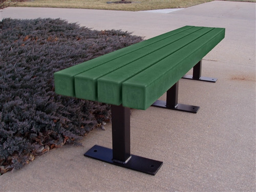 6' Trailside Recycled Plastic Park Bench 6' Trailside Recycled Plastic Park Bench