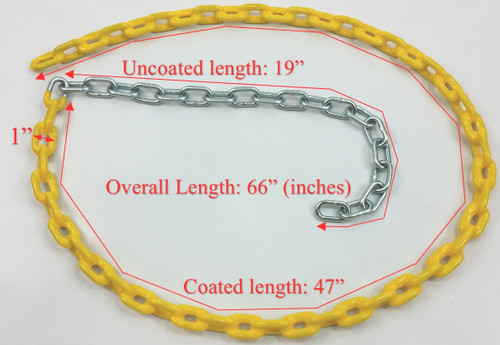 3/16" Coated Swing Chain 5 1/2' Dims