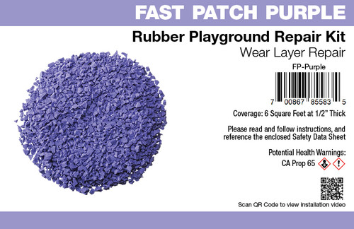 Fast Patch Purple Poured-in-Place Surfacing Repair Kit Fix Rubber Playground
