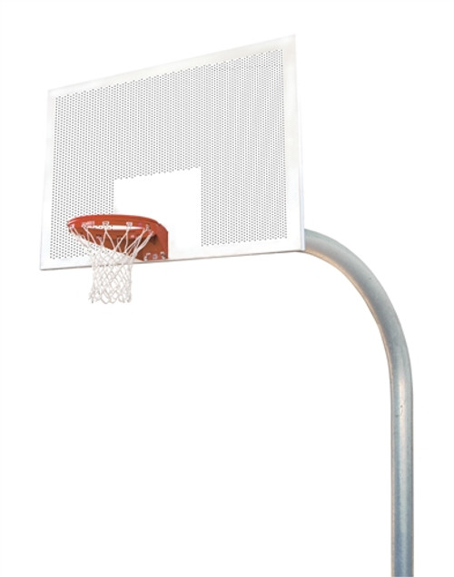 mega duty perforated steel basketball system