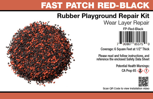 Fast Patch Red Poured-in-Place Surfacing Repair Kit Fix Rubber Playground