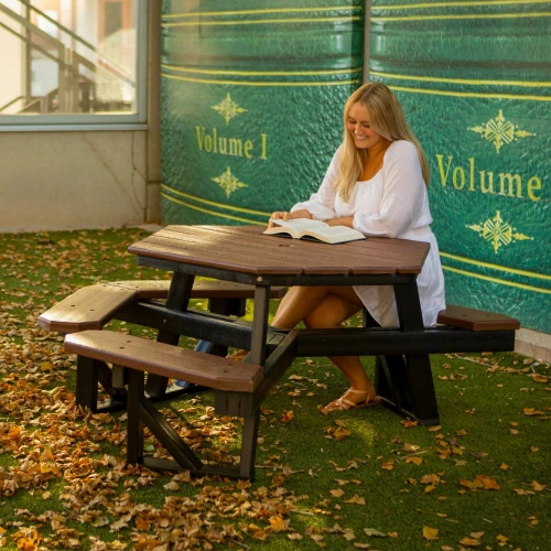 Recycled Plastic ADA Hex Table