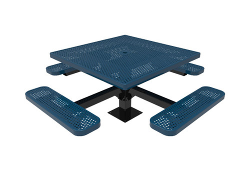 46" Square Punched Steel Picnic Table - Surface Mount 46" Square Punched Steel Picnic Table - Surface Mount