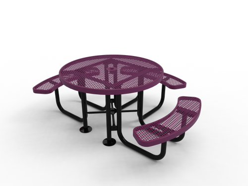 Expanded Metal Accessible Picnic Table - Portable Mount Expanded Metal Accessible Picnic Table - Portable Mount
