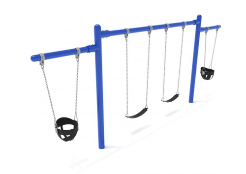 1 Bay 2 Cantilevers Swing Set - Blue 1 Bay 2 Cantilevers Swing Set - Blue
