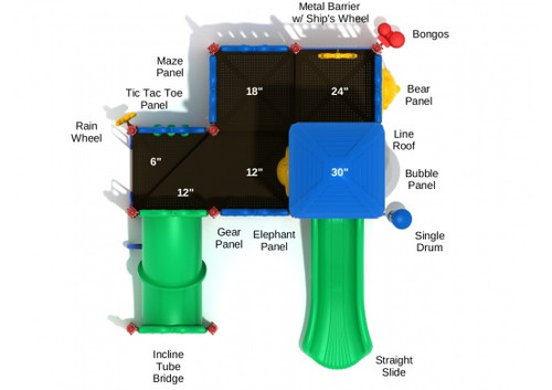 Stamford Outdoor Playset - overhead