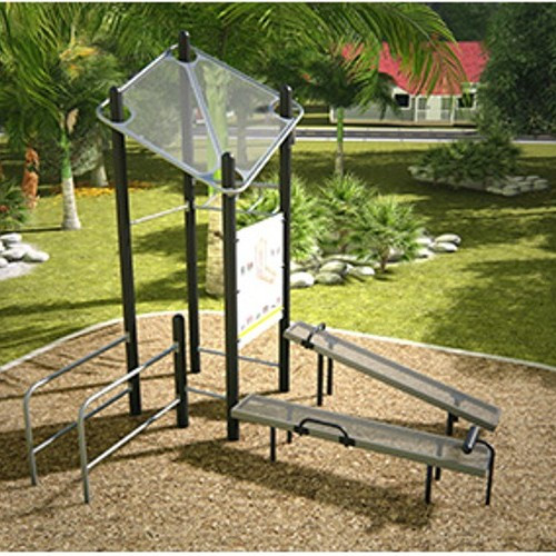 Compact 5-piece fitness outdoor course Compact 5-piece fitness outdoor course