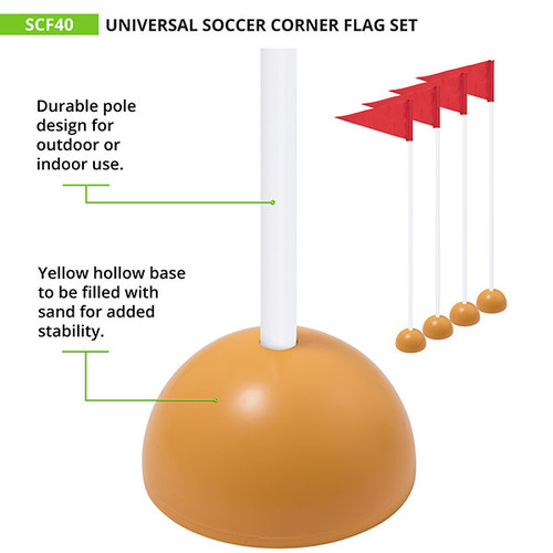 Universal Soccer Corner Flags Bas