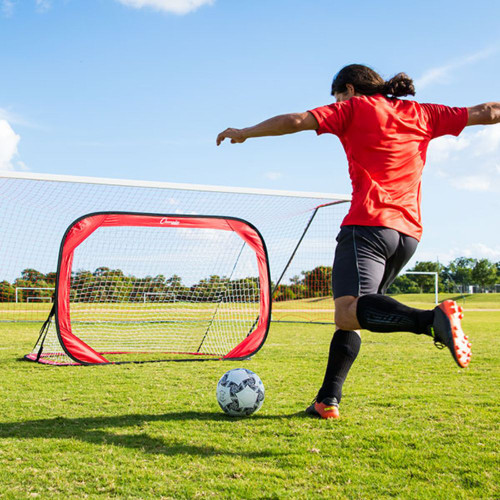 Pop-Up Soccer Goal in use