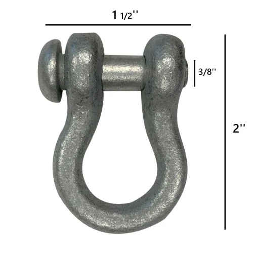 Swing Galvanized Clevis Connector Dims
