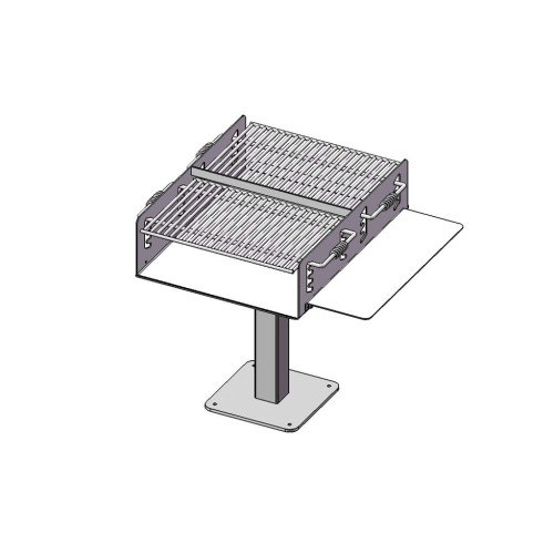 Bi-Level Grill with Shelf - Surface Mount