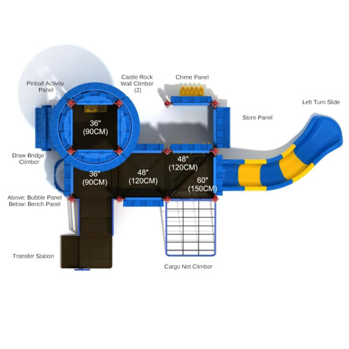 Albion Abbey Medieval Theme Playset - Top Detail View