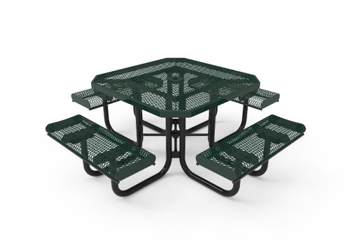 46" Octagon Expanded Metal Table With Rolled Edges - Portable 46" Octagon Expanded Metal Table With Rolled Edges - Portable