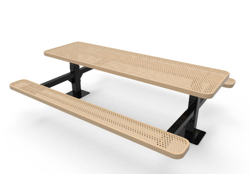 8' Double Pedestal Punched Steel Table - Surface Mount 8' Double Pedestal Punched Steel Table - Surface Mount