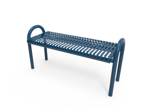 4 Foot Slated Steel MOD Bench Without Back - Inground Mount 4 Foot Slated Steel MOD Bench Without Back - Inground Mount