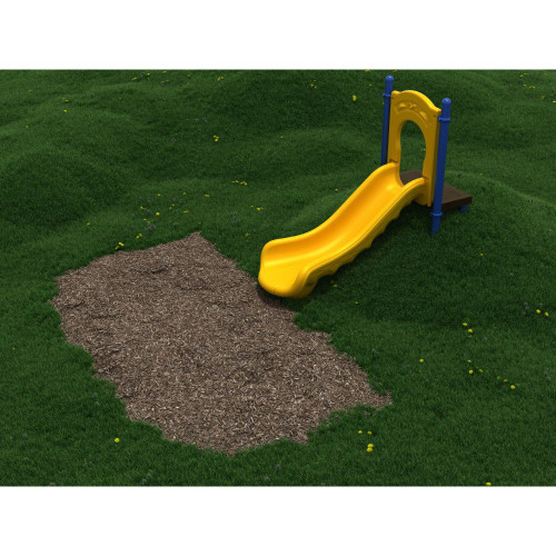 7.25 Ft Bed Length Single Straight Embankment Slide - 3 Foot Height