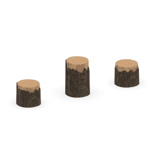 Playground Tree Stump Stepper Set Example